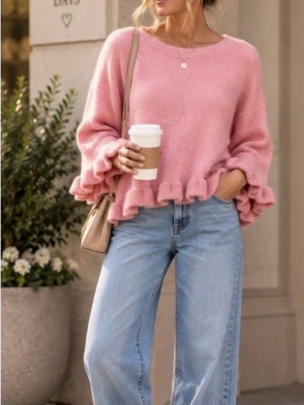 Ruffle Hem Sweater